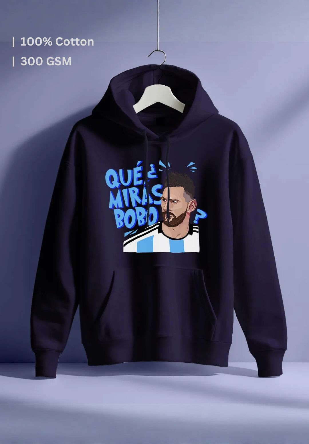 Messi Witty Style Que Miras Bobo Hoodie